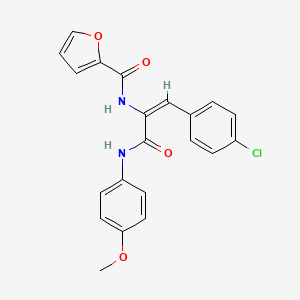molecular formula C21H17ClN2O4 B5912464 N-(2-(4-chlorophenyl)-1-{[(4-methoxyphenyl)amino]carbonyl}vinyl)-2-furamide 