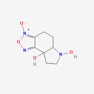 molecular formula C8H11N3O4 B5912490 5,5a,7,8-tetrahydro-4H-[1,2,5]oxadiazolo[3,4-e]indole-6,8a-diol 3-oxide 