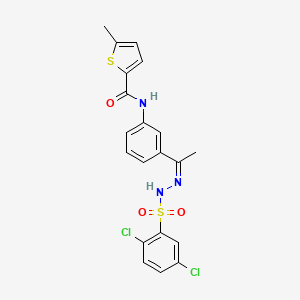molecular formula C20H17Cl2N3O3S2 B5912493 N-(3-{N-[(2,5-dichlorophenyl)sulfonyl]ethanehydrazonoyl}phenyl)-5-methyl-2-thiophenecarboxamide 