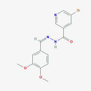 molecular formula C15H14BrN3O3 B5912532 5-bromo-N'-(3,4-dimethoxybenzylidene)nicotinohydrazide 