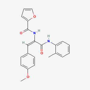 molecular formula C22H20N2O4 B5912542 N-(2-(4-methoxyphenyl)-1-{[(2-methylphenyl)amino]carbonyl}vinyl)-2-furamide 