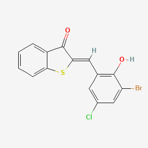 molecular formula C15H8BrClO2S B5912561 2-(3-bromo-5-chloro-2-hydroxybenzylidene)-1-benzothiophen-3(2H)-one 