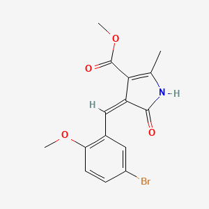 molecular formula C15H14BrNO4 B5912590 methyl 4-(5-bromo-2-methoxybenzylidene)-2-methyl-5-oxo-4,5-dihydro-1H-pyrrole-3-carboxylate 