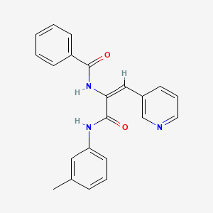 molecular formula C22H19N3O2 B5912596 N-[1-{[(3-methylphenyl)amino]carbonyl}-2-(3-pyridinyl)vinyl]benzamide 