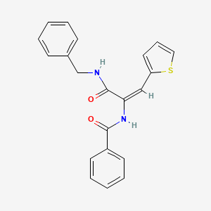molecular formula C21H18N2O2S B5912600 N-[1-[(benzylamino)carbonyl]-2-(2-thienyl)vinyl]benzamide 