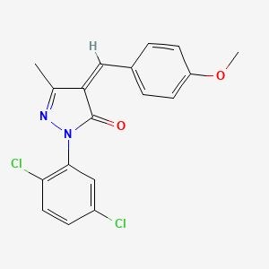 molecular formula C18H14Cl2N2O2 B5912612 2-(2,5-dichlorophenyl)-4-(4-methoxybenzylidene)-5-methyl-2,4-dihydro-3H-pyrazol-3-one 