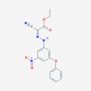 molecular formula C17H14N4O5 B5912619 ethyl cyano[(3-nitro-5-phenoxyphenyl)hydrazono]acetate 