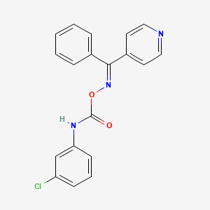molecular formula C19H14ClN3O2 B5912627 phenyl(4-pyridinyl)methanone O-{[(3-chlorophenyl)amino]carbonyl}oxime 