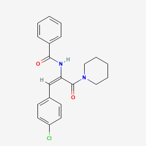 molecular formula C21H21ClN2O2 B5912650 N-[2-(4-chlorophenyl)-1-(1-piperidinylcarbonyl)vinyl]benzamide 