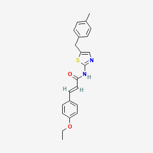 molecular formula C22H22N2O2S B5912658 3-(4-ethoxyphenyl)-N-[5-(4-methylbenzyl)-1,3-thiazol-2-yl]acrylamide 