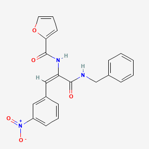 molecular formula C21H17N3O5 B5912663 N-[1-[(benzylamino)carbonyl]-2-(3-nitrophenyl)vinyl]-2-furamide 
