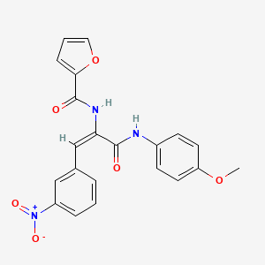molecular formula C21H17N3O6 B5912671 N-[1-{[(4-methoxyphenyl)amino]carbonyl}-2-(3-nitrophenyl)vinyl]-2-furamide 