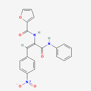 molecular formula C20H15N3O5 B5912674 N-[1-(anilinocarbonyl)-2-(4-nitrophenyl)vinyl]-2-furamide 
