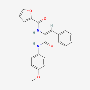 molecular formula C21H18N2O4 B5912679 N-(1-{[(4-methoxyphenyl)amino]carbonyl}-2-phenylvinyl)-2-furamide 