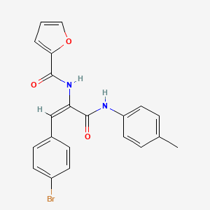molecular formula C21H17BrN2O3 B5912685 N-(2-(4-bromophenyl)-1-{[(4-methylphenyl)amino]carbonyl}vinyl)-2-furamide 