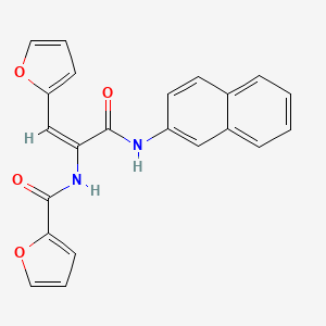 molecular formula C22H16N2O4 B5912693 N-{2-(2-furyl)-1-[(2-naphthylamino)carbonyl]vinyl}-2-furamide 