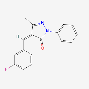 molecular formula C17H13FN2O B5912708 4-(3-fluorobenzylidene)-5-methyl-2-phenyl-2,4-dihydro-3H-pyrazol-3-one 