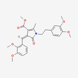 molecular formula C26H29NO7 B5912735 methyl 4-(2,3-dimethoxybenzylidene)-1-[2-(3,4-dimethoxyphenyl)ethyl]-2-methyl-5-oxo-4,5-dihydro-1H-pyrrole-3-carboxylate 