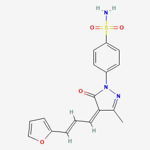 molecular formula C17H15N3O4S B5912761 4-{4-[3-(2-furyl)-2-propen-1-ylidene]-3-methyl-5-oxo-4,5-dihydro-1H-pyrazol-1-yl}benzenesulfonamide 