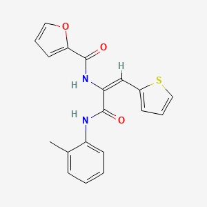 molecular formula C19H16N2O3S B5912767 N-[1-{[(2-methylphenyl)amino]carbonyl}-2-(2-thienyl)vinyl]-2-furamide 