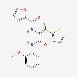 molecular formula C19H16N2O4S B5912768 N-[1-{[(2-methoxyphenyl)amino]carbonyl}-2-(2-thienyl)vinyl]-2-furamide 