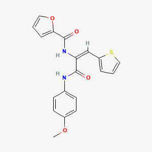 molecular formula C19H16N2O4S B5912773 N-[1-{[(4-methoxyphenyl)amino]carbonyl}-2-(2-thienyl)vinyl]-2-furamide 