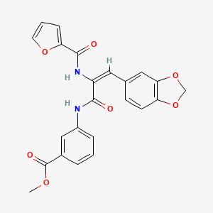 molecular formula C23H18N2O7 B5912786 methyl 3-{[3-(1,3-benzodioxol-5-yl)-2-(2-furoylamino)acryloyl]amino}benzoate 