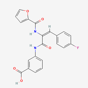 molecular formula C21H15FN2O5 B5912791 3-{[3-(4-fluorophenyl)-2-(2-furoylamino)acryloyl]amino}benzoic acid 