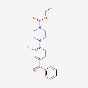 molecular formula C20H21FN2O3 B5912805 ethyl 4-(4-benzoyl-2-fluorophenyl)-1-piperazinecarboxylate 