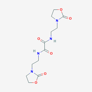 molecular formula C12H18N4O6 B5912822 N,N'-bis[2-(2-oxo-1,3-oxazolidin-3-yl)ethyl]ethanediamide 