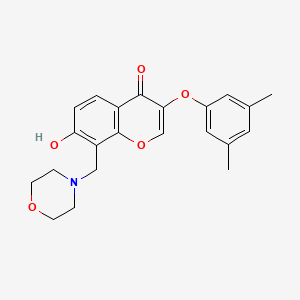 molecular formula C22H23NO5 B5912837 3-(3,5-dimethylphenoxy)-7-hydroxy-8-(4-morpholinylmethyl)-4H-chromen-4-one 