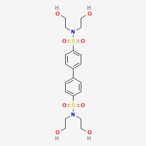 molecular formula C20H28N2O8S2 B5912844 N,N,N',N'-tetrakis(2-hydroxyethyl)-4,4'-biphenyldisulfonamide 