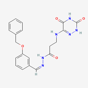 molecular formula C20H20N6O4 B5912863 N'-[3-(benzyloxy)benzylidene]-3-[(3,5-dioxo-2,3,4,5-tetrahydro-1,2,4-triazin-6-yl)amino]propanohydrazide 
