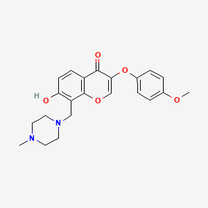 molecular formula C22H24N2O5 B5912881 7-hydroxy-3-(4-methoxyphenoxy)-8-[(4-methyl-1-piperazinyl)methyl]-4H-chromen-4-one 
