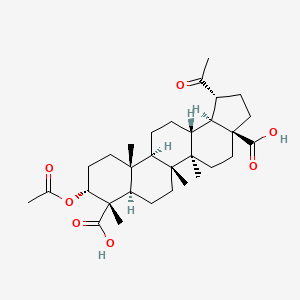 molecular formula C31H46O7 B591292 3α-Acetoxy-20-oxo-29-norlupane-23,28-dioic acid CAS No. 262272-76-4