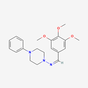molecular formula C20H25N3O3 B5912935 4-phenyl-N-(3,4,5-trimethoxybenzylidene)-1-piperazinamine 