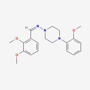 molecular formula C20H25N3O3 B5912946 N-(2,3-dimethoxybenzylidene)-4-(2-methoxyphenyl)-1-piperazinamine 