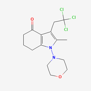 molecular formula C15H19Cl3N2O2 B5912957 2-methyl-1-morpholin-4-yl-3-(2,2,2-trichloroethyl)-1,5,6,7-tetrahydro-4H-indol-4-one 