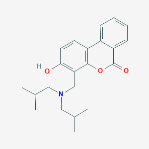molecular formula C22H27NO3 B5912973 4-[(diisobutylamino)methyl]-3-hydroxy-6H-benzo[c]chromen-6-one 