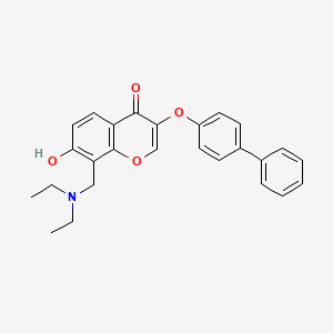molecular formula C26H25NO4 B5912976 3-(4-biphenylyloxy)-8-[(diethylamino)methyl]-7-hydroxy-4H-chromen-4-one 