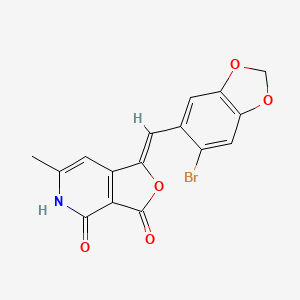 molecular formula C16H10BrNO5 B5913005 1-[(6-bromo-1,3-benzodioxol-5-yl)methylene]-6-methylfuro[3,4-c]pyridine-3,4(1H,5H)-dione 