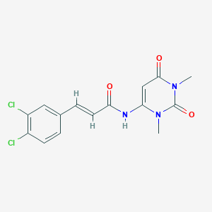 molecular formula C15H13Cl2N3O3 B5913038 3-(3,4-dichlorophenyl)-N-(1,3-dimethyl-2,6-dioxo-1,2,3,6-tetrahydro-4-pyrimidinyl)acrylamide 