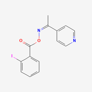 molecular formula C14H11IN2O2 B5913043 1-(4-pyridinyl)ethanone O-(2-iodobenzoyl)oxime 