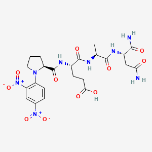 molecular formula C23H30N8O11 B591305 Dnp-pro-glu-ala-asn-NH2 CAS No. 139554-33-9