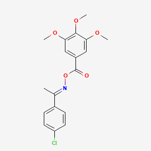 molecular formula C18H18ClNO5 B5913140 1-(4-chlorophenyl)ethanone O-(3,4,5-trimethoxybenzoyl)oxime 
