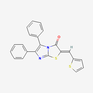 molecular formula C22H14N2OS2 B5913148 5,6-diphenyl-2-(2-thienylmethylene)imidazo[2,1-b][1,3]thiazol-3(2H)-one 