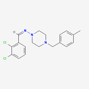 molecular formula C19H21Cl2N3 B5913155 N-(2,3-dichlorobenzylidene)-4-(4-methylbenzyl)-1-piperazinamine 