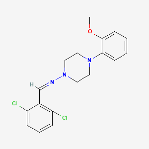 molecular formula C18H19Cl2N3O B5913167 N-(2,6-dichlorobenzylidene)-4-(2-methoxyphenyl)-1-piperazinamine 