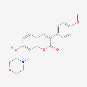 molecular formula C21H21NO5 B5913170 7-hydroxy-3-(4-methoxyphenyl)-8-(4-morpholinylmethyl)-2H-chromen-2-one 