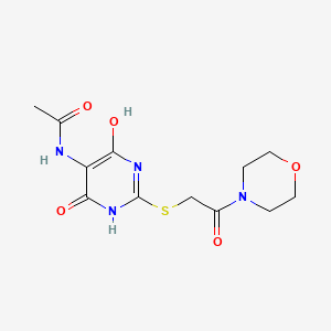 molecular formula C12H16N4O5S B5913182 N-(4,6-dihydroxy-2-{[2-(4-morpholinyl)-2-oxoethyl]thio}-5-pyrimidinyl)acetamide 